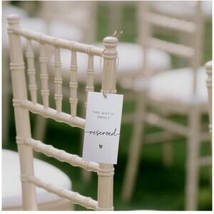 36 Pcs Reserved Seating Chair Signs for Wedding Ceremony Reserved Seat Sign